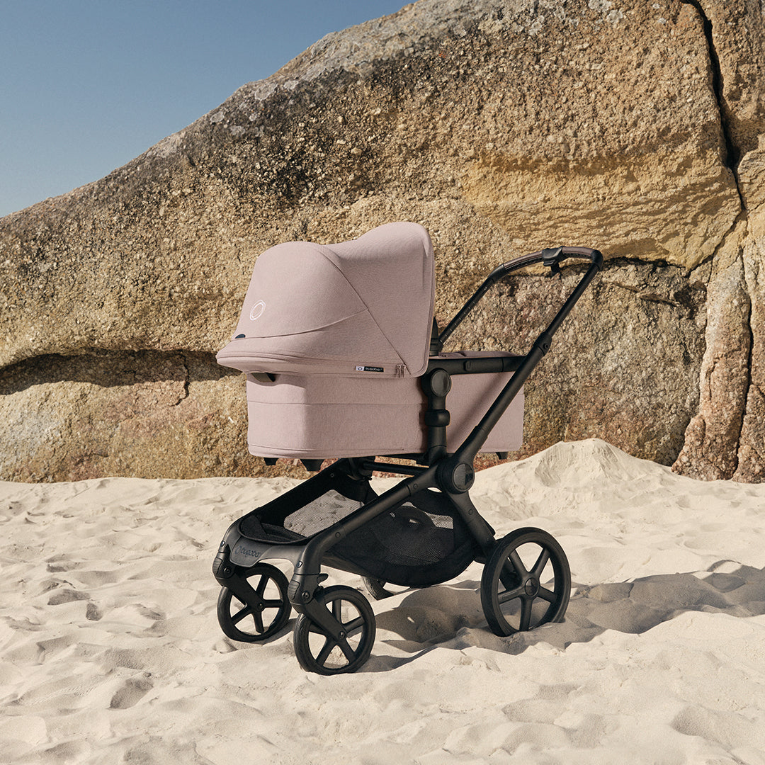 Bugaboo Fox 5 Renew Complete & Free Bugaboo Giraffe Baby Rocker - Black/Desert Taupe Melange