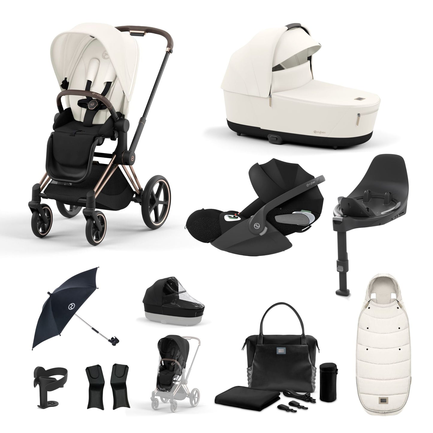 Cybex Priam Bundle - Off White