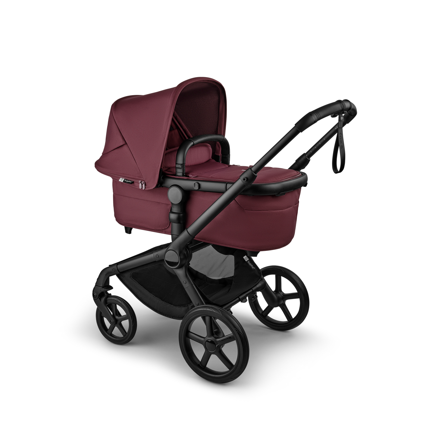 Bugaboo Fox 5 Renew Complete & Free Bugaboo Giraffe Baby Rocker - Black/Dark Cherry