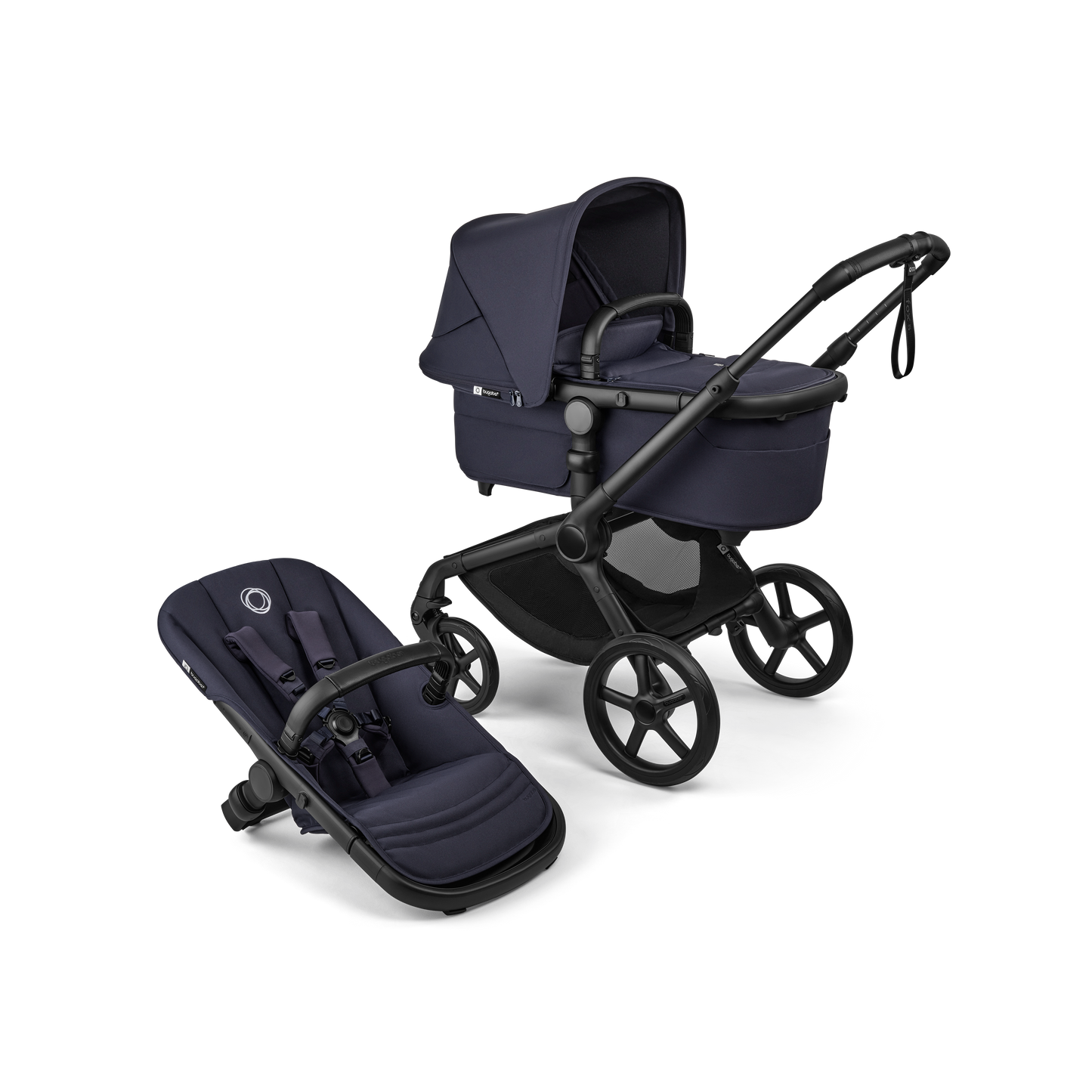 Bugaboo Fox 5 Renew Complete & Free Bugaboo Giraffe Baby Rocker - Black/Deep Indigo