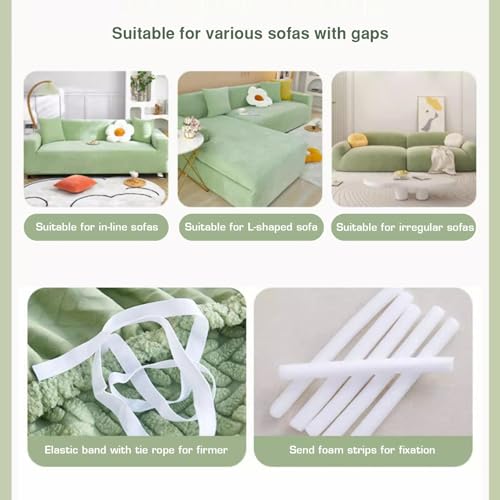 Stretch Velvet Sofa Cover – 1-Seater (90–140 cm) – White