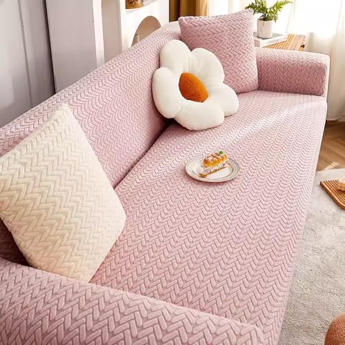 Stretch Velvet Sofa Cover – 1-Seater (90–140 cm) – White