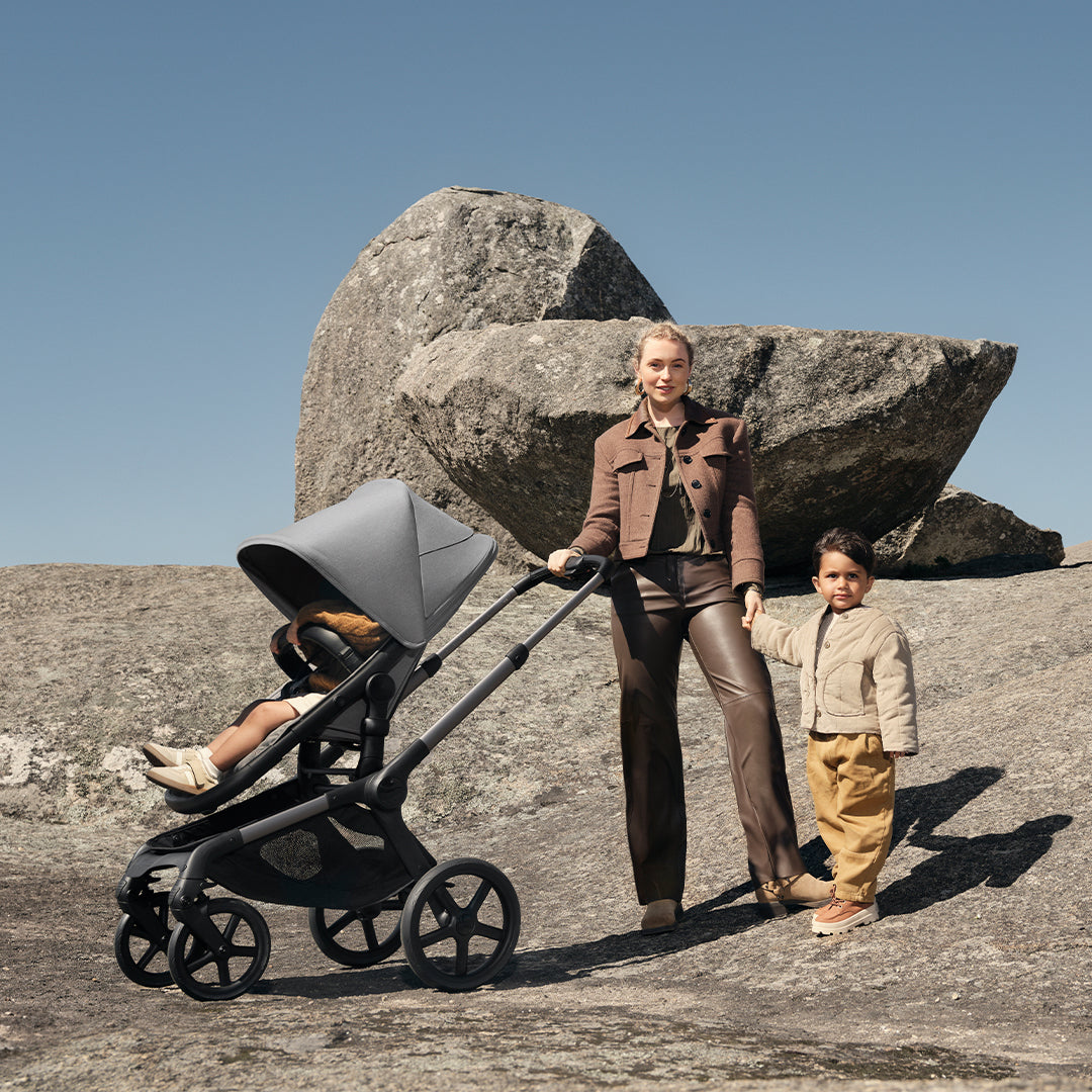 Bugaboo Fox 5 Renew Complete & Free Bugaboo Giraffe Baby Rocker - Graphite/Moon-Grey