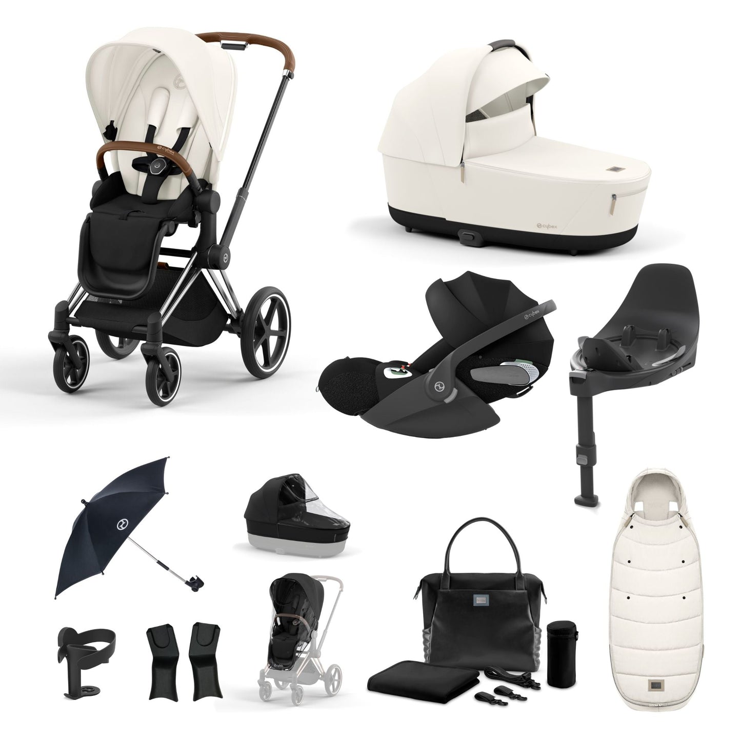 Cybex Priam Bundle - Off White
