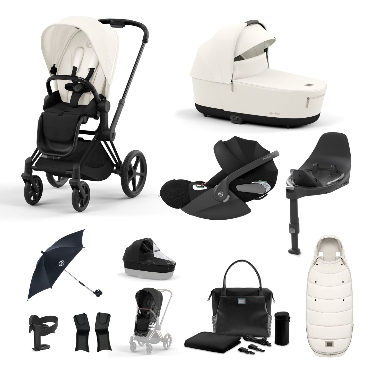 Cybex Priam Bundle - Off White